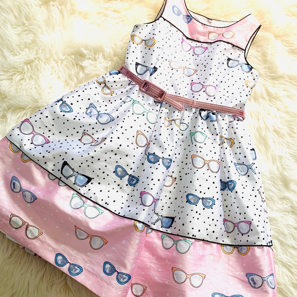 Retro I spited girls Size 6 eyeglasses dress